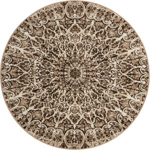 Brown 5' x 5' Sofia Round Rug