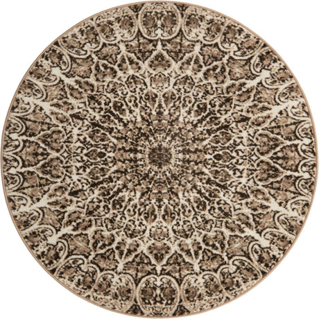 Brown 5' x 5' Sofia Round Rug
