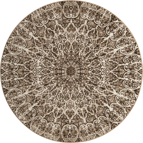 Brown 7' x 7' Sofia Round Rug
