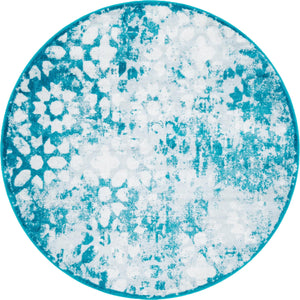 Turquoise 5' 1 x 5' 1 Sofia Round Rug