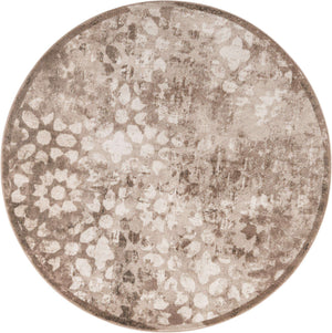 Brown 7' x 7' Sofia Round Rug