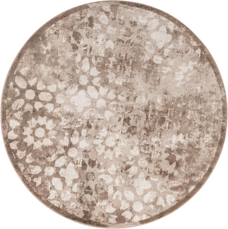 Brown 7' x 7' Sofia Round Rug