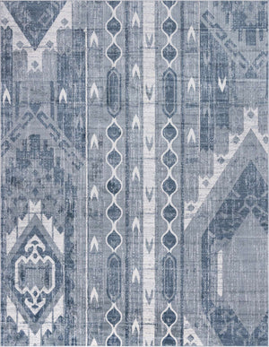Blue Gray 10' x 13' 1 Portland Rectangle Area Rug 85% Polypropylene & 15% Polyester Vintage Distressed Traditional Carpet for Home Decor for Sale at Rug Engine