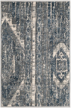 Blue Gray 2' 2 x 3' 1 Portland Rectangle Area Rug 85% Polypropylene & 15% Polyester Vintage Distressed Traditional Carpet for Home Decor for Sale at Rug Engine