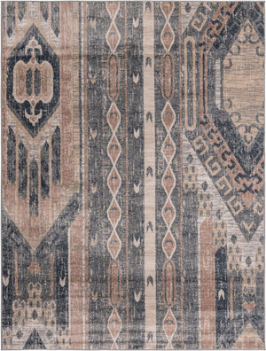Navy Blue 7' 10 x 10' Portland Rectangle Area Rug 85% Polypropylene & 15% Polyester Vintage Distressed Traditional Carpet for Home Decor for Sale at Rug Engine
