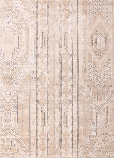 Ivory 10' x 14' 1 Portland Rectangle Area Rug 85% Polypropylene & 15% Polyester Vintage Distressed Traditional Carpet for Home Decor for Sale at Rug Engine