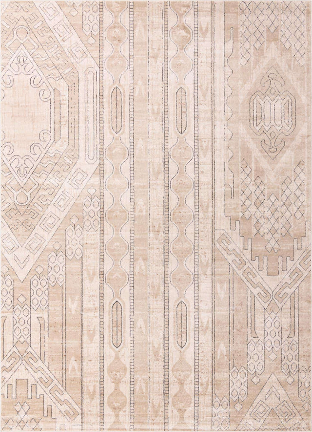Ivory 10' x 14' 1 Portland Rectangle Area Rug 85% Polypropylene & 15% Polyester Vintage Distressed Traditional Carpet for Home Decor for Sale at Rug Engine