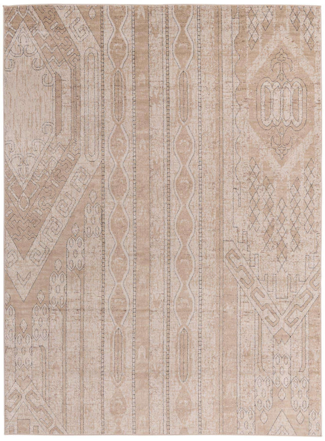 Ivory 7' 10 x 10' Portland Rectangle Area Rug 85% Polypropylene & 15% Polyester Vintage Distressed Traditional Carpet for Home Decor for Sale at Rug Engine