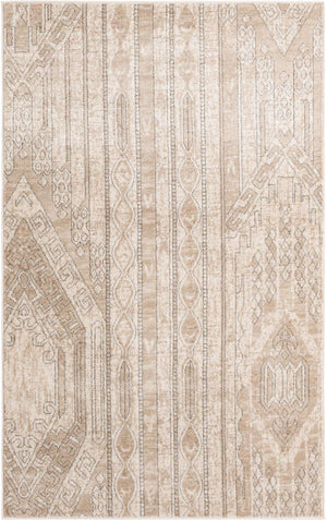 Ivory 5' 3 x 8' Portland Rectangle Area Rug 85% Polypropylene & 15% Polyester Vintage Distressed Traditional Carpet for Home Decor for Sale at Rug Engine