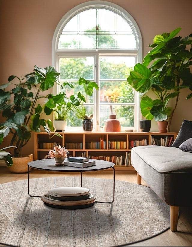Ivory 7' 1 x 7' 1 Portland Round Rug