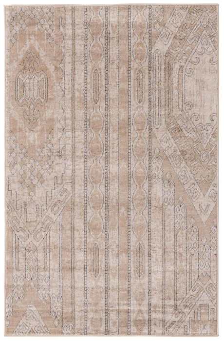 Ivory 4' 1 x 6' 1 Portland Rectangle Area Rug 85% Polypropylene & 15% Polyester Vintage Distressed Traditional Carpet for Home Decor for Sale at Rug Engine