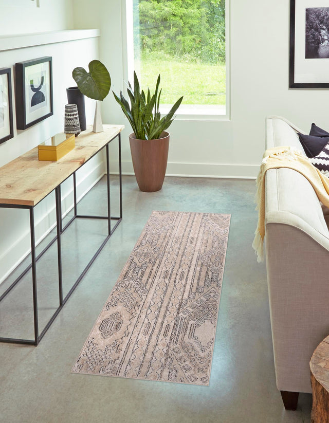 Ivory 2' 7 x 13' 1 Portland Runner Area Rug 85% Polypropylene & 15% Polyester Vintage Distressed Traditional Carpet for Home Decor for Sale at Rug Engine