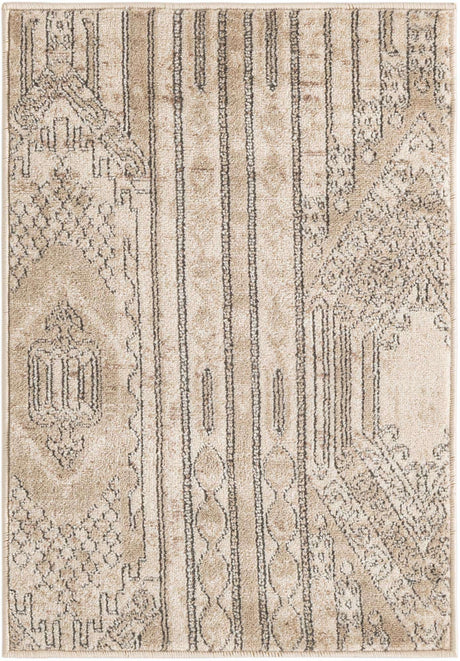 Ivory 2' 2 x 3' 1 Portland Rectangle Area Rug 85% Polypropylene & 15% Polyester Vintage Distressed Traditional Carpet for Home Decor for Sale at Rug Engine