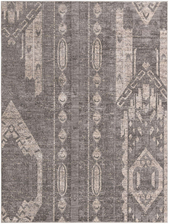 Gray 10' x 13' 1 Portland Rectangle Area Rug 85% Polypropylene & 15% Polyester Vintage Distressed Traditional Carpet for Home Decor for Sale at Rug Engine