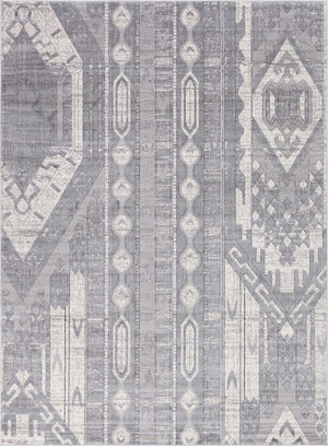 Gray 7' 10 x 11' Portland Rectangle Area Rug 85% Polypropylene & 15% Polyester Vintage Distressed Traditional Carpet for Home Decor for Sale at Rug Engine