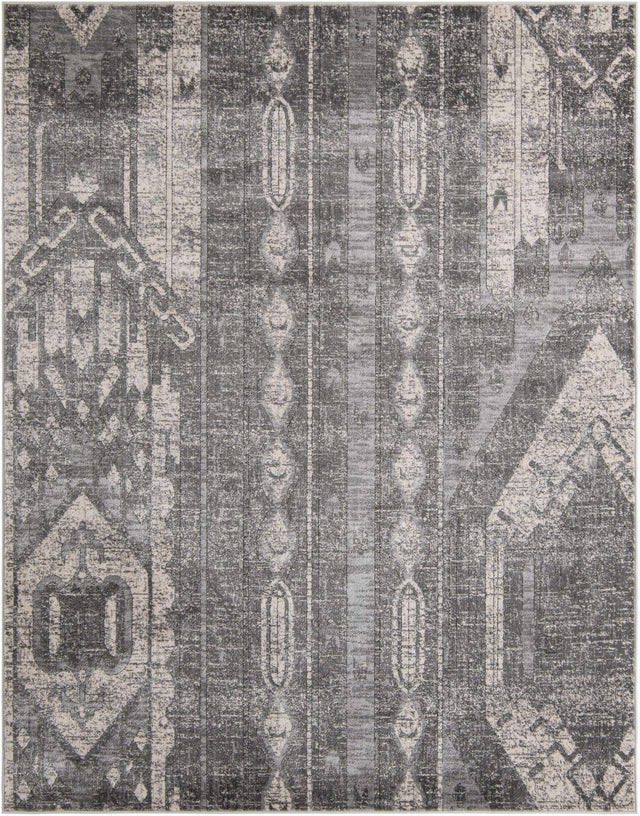 Gray 7' 10 x 10' Portland Rectangle Area Rug 85% Polypropylene & 15% Polyester Vintage Distressed Traditional Carpet for Home Decor for Sale at Rug Engine