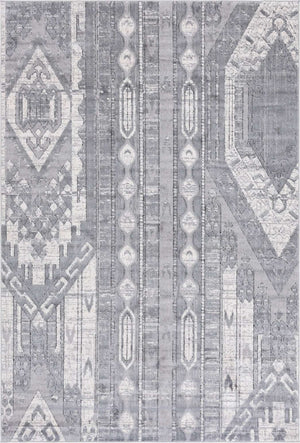 Gray 6' 1 x 9' Portland Rectangle Area Rug 85% Polypropylene & 15% Polyester Vintage Distressed Traditional Carpet for Home Decor for Sale at Rug Engine