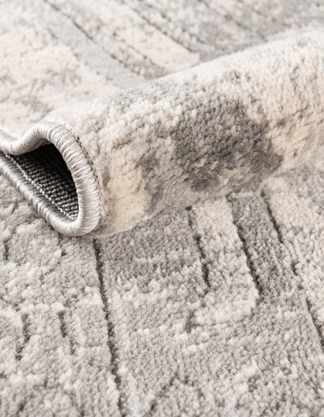 Gray 7' 10 x 11' Portland Rectangle Area Rug 85% Polypropylene & 15% Polyester Vintage Distressed Traditional Carpet for Home Decor for Sale at Rug Engine