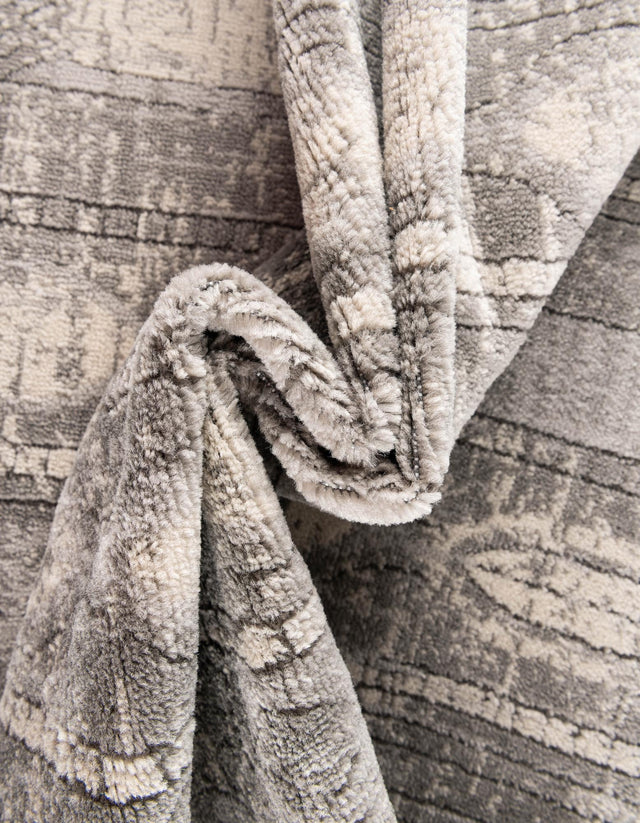 Gray 7' 10 x 11' Portland Rectangle Area Rug 85% Polypropylene & 15% Polyester Vintage Distressed Traditional Carpet for Home Decor for Sale at Rug Engine