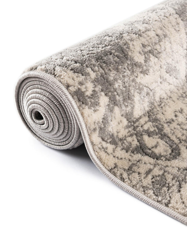 Gray 7' 10 x 11' Portland Rectangle Area Rug 85% Polypropylene & 15% Polyester Vintage Distressed Traditional Carpet for Home Decor for Sale at Rug Engine