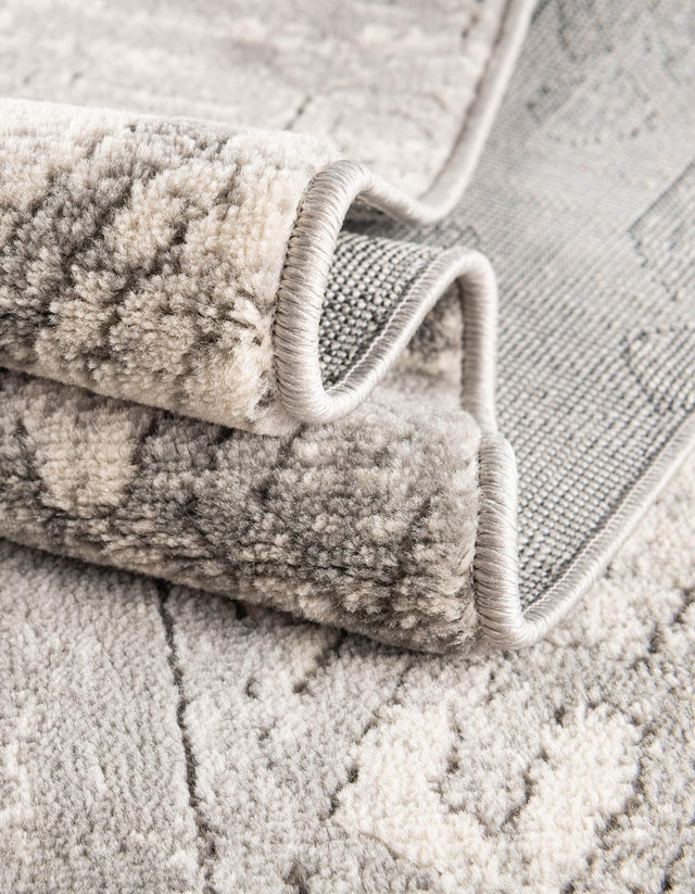 Gray 7' 10 x 11' Portland Rectangle Area Rug 85% Polypropylene & 15% Polyester Vintage Distressed Traditional Carpet for Home Decor for Sale at Rug Engine