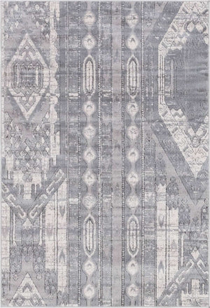 Gray 4' 1 x 6' 1 Portland Rectangle Area Rug 85% Polypropylene & 15% Polyester Vintage Distressed Traditional Carpet for Home Decor for Sale at Rug Engine