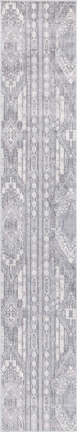 Gray 2' 2 x 12' Portland Runner Area Rug 85% Polypropylene & 15% Polyester Vintage Distressed Traditional Carpet for Home Decor for Sale at Rug Engine