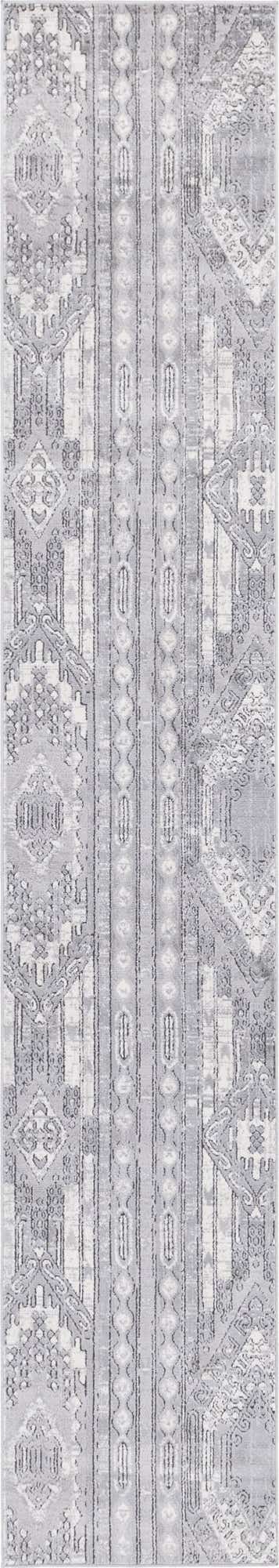 Gray 2' 2 x 12' Portland Runner Area Rug 85% Polypropylene & 15% Polyester Vintage Distressed Traditional Carpet for Home Decor for Sale at Rug Engine