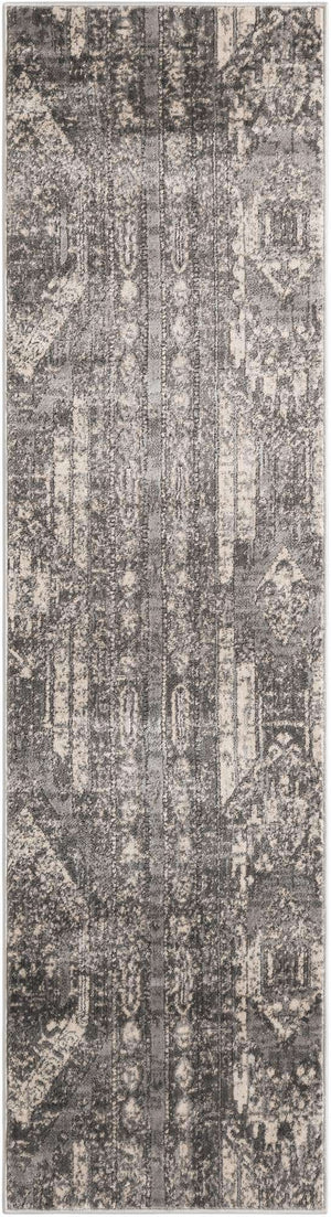 Gray 2' x 8' Portland Runner Area Rug 85% Polypropylene & 15% Polyester Vintage Distressed Traditional Carpet for Home Decor for Sale at Rug Engine
