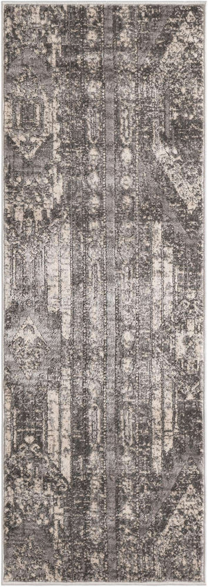 Gray 2' x 6' 1 Portland Runner Area Rug 85% Polypropylene & 15% Polyester Vintage Distressed Traditional Carpet for Home Decor for Sale at Rug Engine