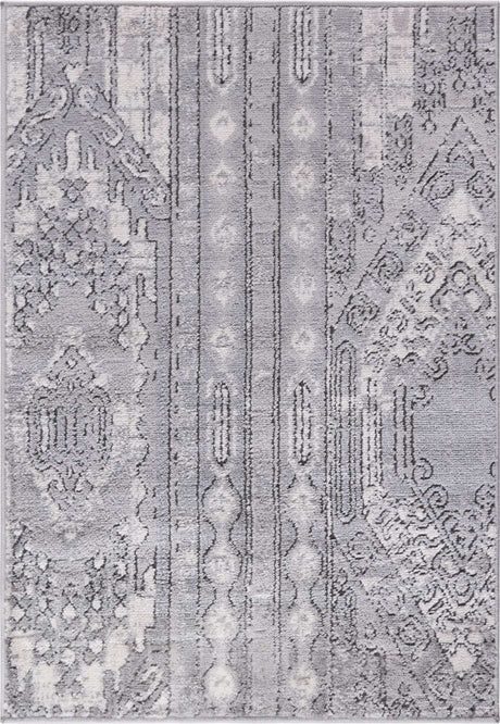 Gray 2' 2 x 3' 1 Portland Rectangle Area Rug 85% Polypropylene & 15% Polyester Vintage Distressed Traditional Carpet for Home Decor for Sale at Rug Engine