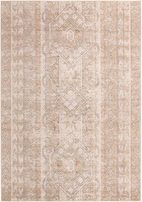 Ivory 7' 10 x 11' Portland Rectangle Area Rug 85% Polypropylene & 15% Polyester Vintage Distressed Traditional Carpet for Home Decor for Sale at Rug Engine