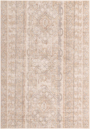 Ivory 7' 1 x 10' Portland Rectangle Area Rug 85% Polypropylene & 15% Polyester Vintage Distressed Traditional Carpet for Home Decor for Sale at Rug Engine