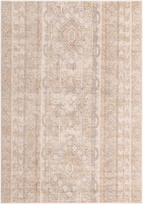 Ivory 7' 1 x 10' Portland Rectangle Area Rug 85% Polypropylene & 15% Polyester Vintage Distressed Traditional Carpet for Home Decor for Sale at Rug Engine