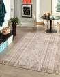 Ivory 9' x 12' Portland Rectangle Area Rug 85% Polypropylene & 15% Polyester Vintage Distressed Traditional Carpet for Home Decor for Sale at Rug Engine