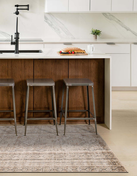 Ivory 9' x 12' Portland Rectangle Area Rug 85% Polypropylene & 15% Polyester Vintage Distressed Traditional Carpet for Home Decor for Sale at Rug Engine