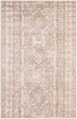 Ivory 4' 1 x 6' 1 Portland Rectangle Area Rug 85% Polypropylene & 15% Polyester Vintage Distressed Traditional Carpet for Home Decor for Sale at Rug Engine