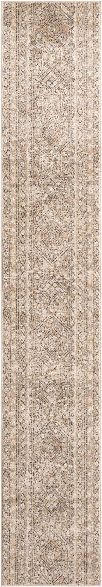 Ivory 2' 2 x 12' Portland Runner Area Rug 85% Polypropylene & 15% Polyester Vintage Distressed Traditional Carpet for Home Decor for Sale at Rug Engine