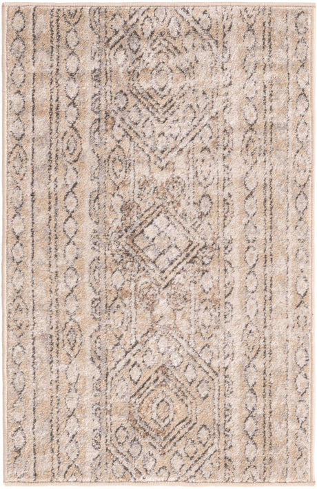 Ivory 2' 2 x 3' 1 Portland Rectangle Area Rug 85% Polypropylene & 15% Polyester Vintage Distressed Traditional Carpet for Home Decor for Sale at Rug Engine