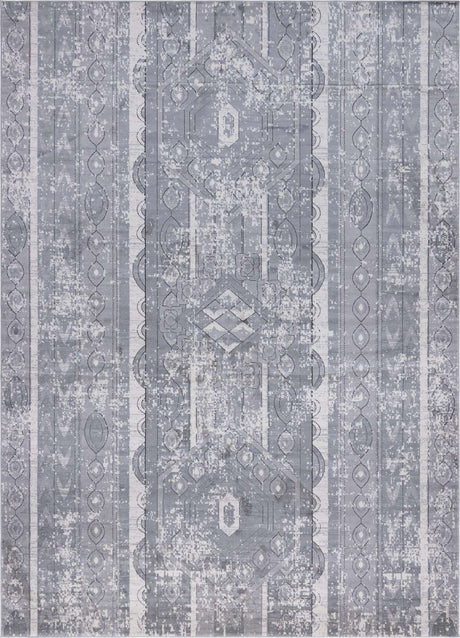 Gray 10' x 14' 1 Portland Rectangle Area Rug 85% Polypropylene & 15% Polyester Vintage Distressed Traditional Carpet for Home Decor for Sale at Rug Engine