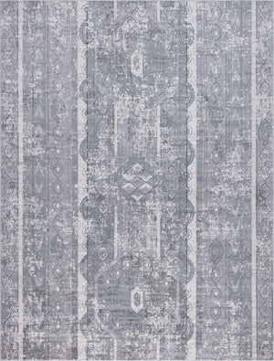 Gray 10' x 13' 1 Portland Rectangle Area Rug 85% Polypropylene & 15% Polyester Vintage Distressed Traditional Carpet for Home Decor for Sale at Rug Engine