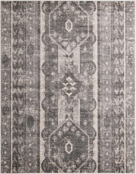 Gray 7' 10 x 10' Portland Rectangle Area Rug 85% Polypropylene & 15% Polyester Vintage Distressed Traditional Carpet for Home Decor for Sale at Rug Engine