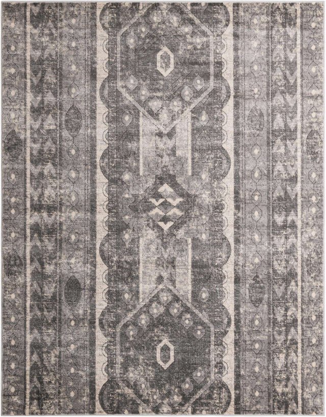 Gray 7' 10 x 10' Portland Rectangle Area Rug 85% Polypropylene & 15% Polyester Vintage Distressed Traditional Carpet for Home Decor for Sale at Rug Engine