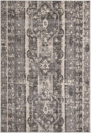 Gray 6' 1 x 9' Portland Rectangle Area Rug 85% Polypropylene & 15% Polyester Vintage Distressed Traditional Carpet for Home Decor for Sale at Rug Engine