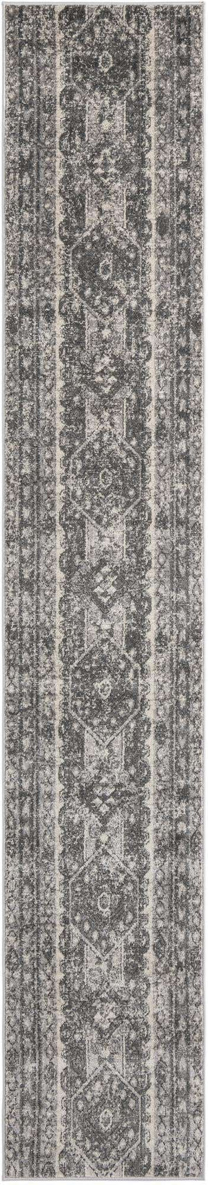 Gray 2' 2 x 12' Portland Runner Area Rug 85% Polypropylene & 15% Polyester Vintage Distressed Traditional Carpet for Home Decor for Sale at Rug Engine
