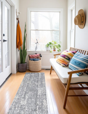 Gray 2' 2 x 6' 1 Portland Runner Rug