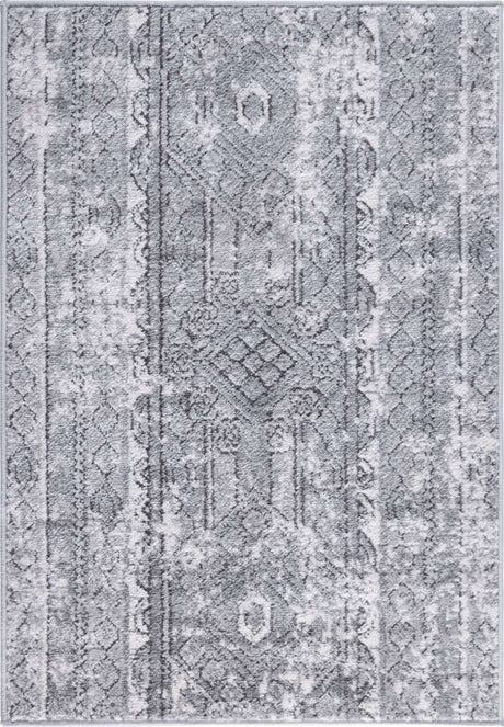 Gray 2' 2 x 3' 1 Portland Rectangle Area Rug 85% Polypropylene & 15% Polyester Vintage Distressed Traditional Carpet for Home Decor for Sale at Rug Engine
