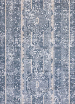 Blue 10' x 14' 1 Portland Rectangle Area Rug 85% Polypropylene & 15% Polyester Vintage Distressed Traditional Carpet for Home Decor for Sale at Rug Engine
