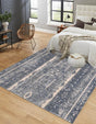 Blue 4' 1 x 4' 1 Portland Square Area Rug 85% Polypropylene & 15% Polyester Vintage Distressed Traditional Carpet for Home Decor for Sale at Rug Engine