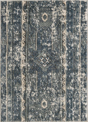 Blue 2' 2 x 3' 1 Portland Rectangle Area Rug 85% Polypropylene & 15% Polyester Vintage Distressed Traditional Carpet for Home Decor for Sale at Rug Engine
